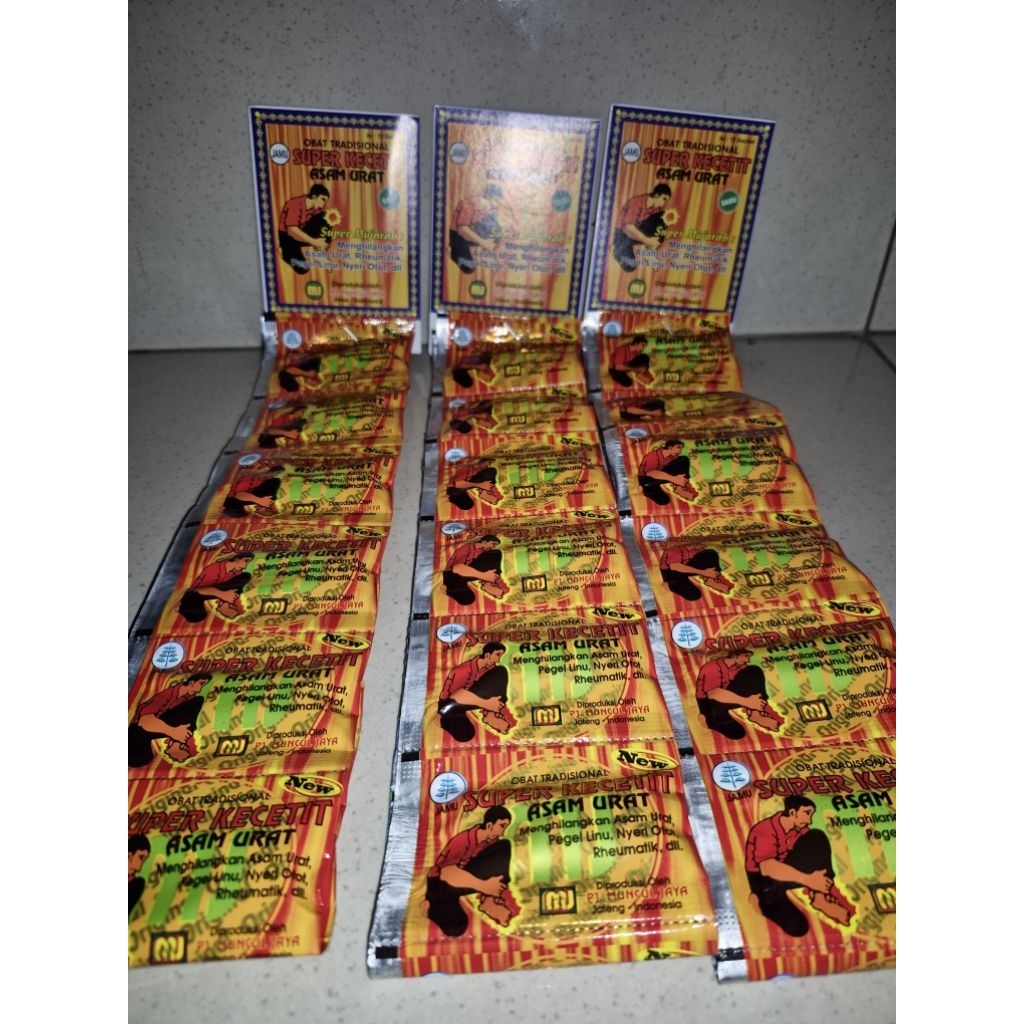 SUPER KECETIT ASAM URAT 1 RENTENG ISI 12 SACHET