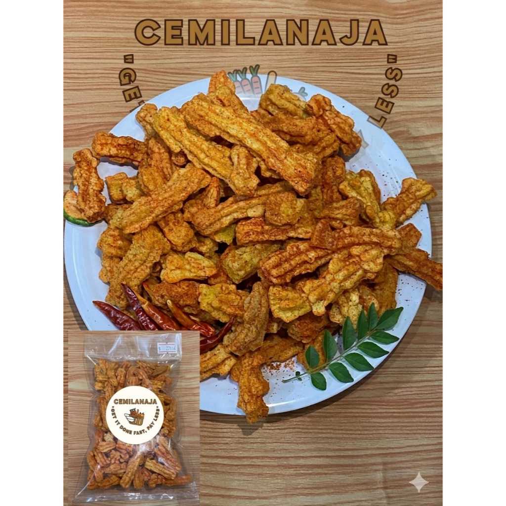 KERUPUK AKAR PEDAS / KERUPUK JAAT PEDAS / KERUPUK JADUL / CEMILAN PEDAS / JAJANAN MURAH