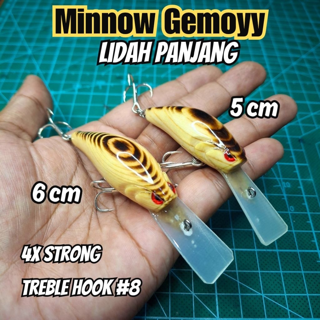 UMPAN CASTING HAMPALA MINNOW GEMOY LIDAH PANJANG