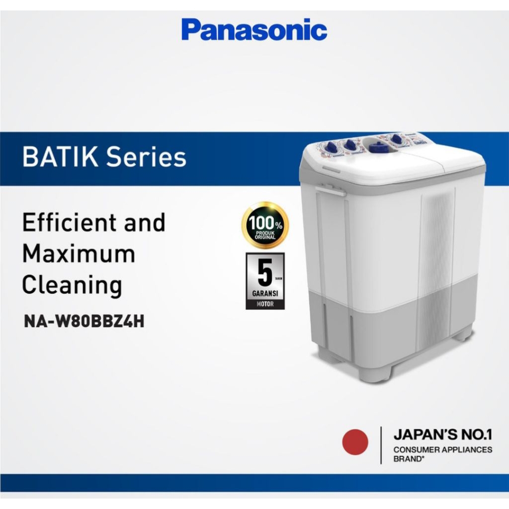 MESIN CUCI PANASONIC 2 TABUNG 8KG NA-W80BB PANASONIC 2TABUNG 8 KG MESINCUCI PANASONIC 8KG 2TABUNG NA