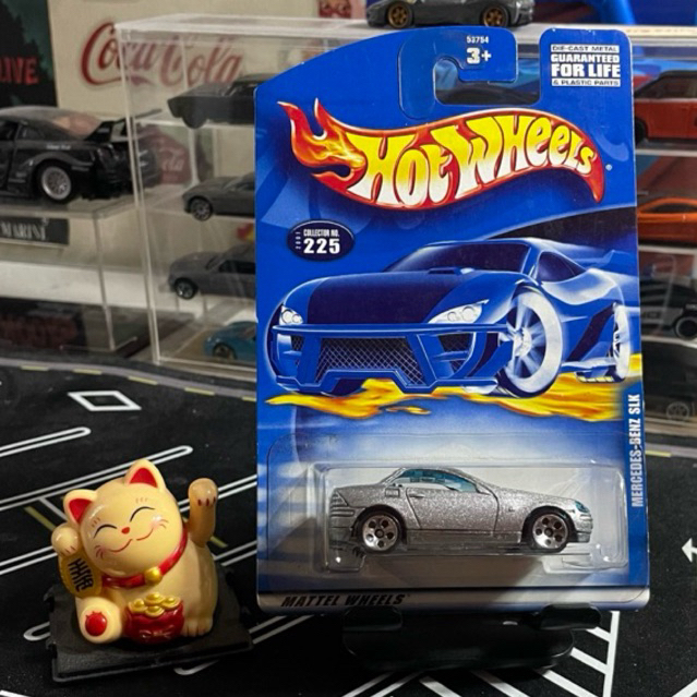 HOTWHEELS MERCEDES BENZ SLK SILVER BLUE CARD SERIES