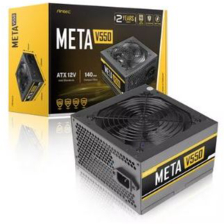 Antec META V550 (Efficiency 80%) 550Watt - 120mm Silent Fan
