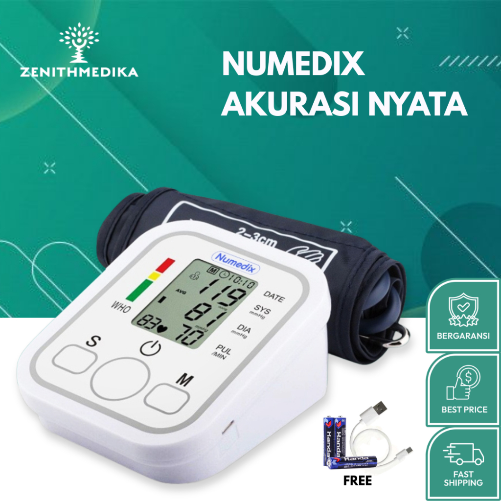 MONITOR TEKANAN DARAH DIGITAL OTOMATIS – Tensi Numedix / Alat Pantau Tekanan Darah/ Alat Pengukur Te