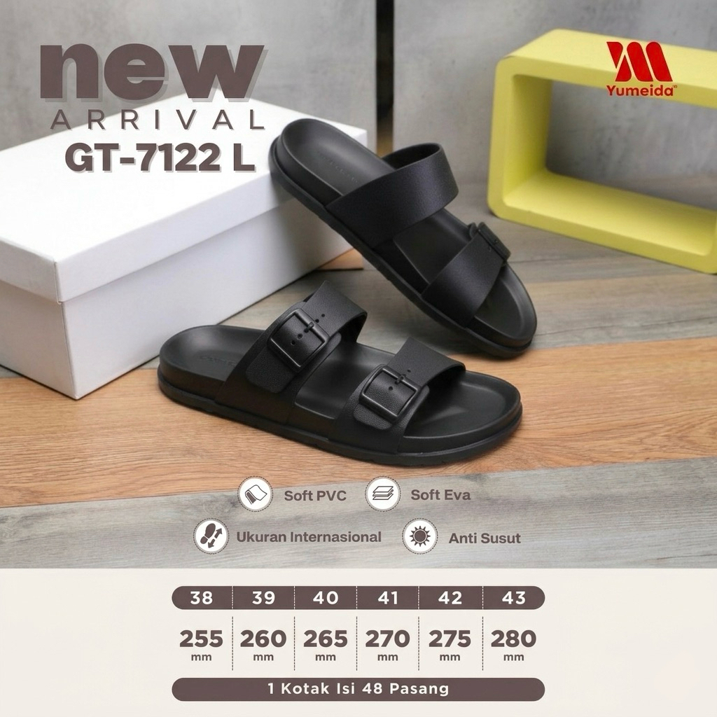 SANDAL TALI DUA YUMEIDA GT-7122 L | SENDAL BAN DUA EVA PVC
