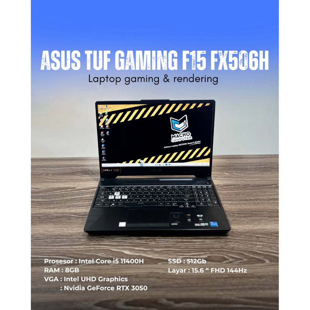 Asus Tuf Gaming F15 inte core i5 11400H