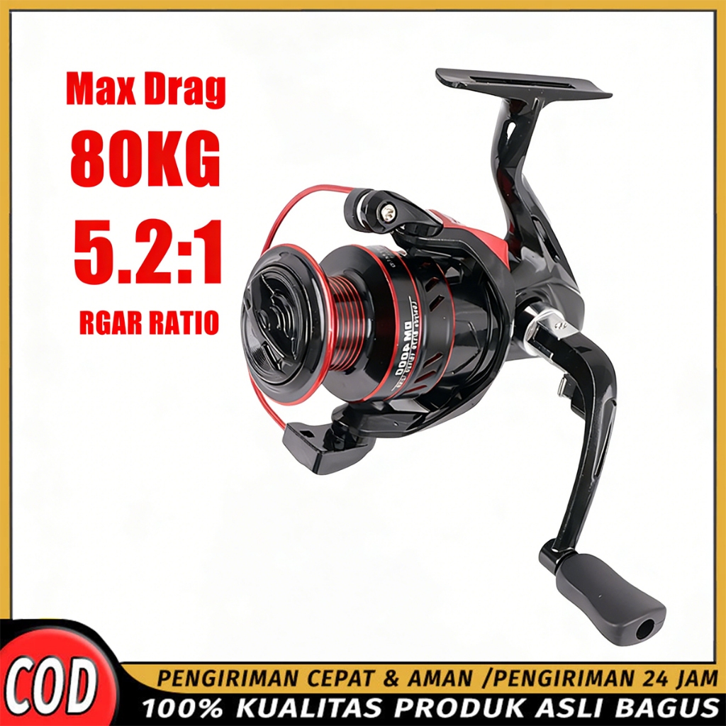 Pancing Reel DM1000 - DM7000 Power Hand Reel Pancing Memancing Rasio Gear 5.2:1 Reel Pancing Putar R