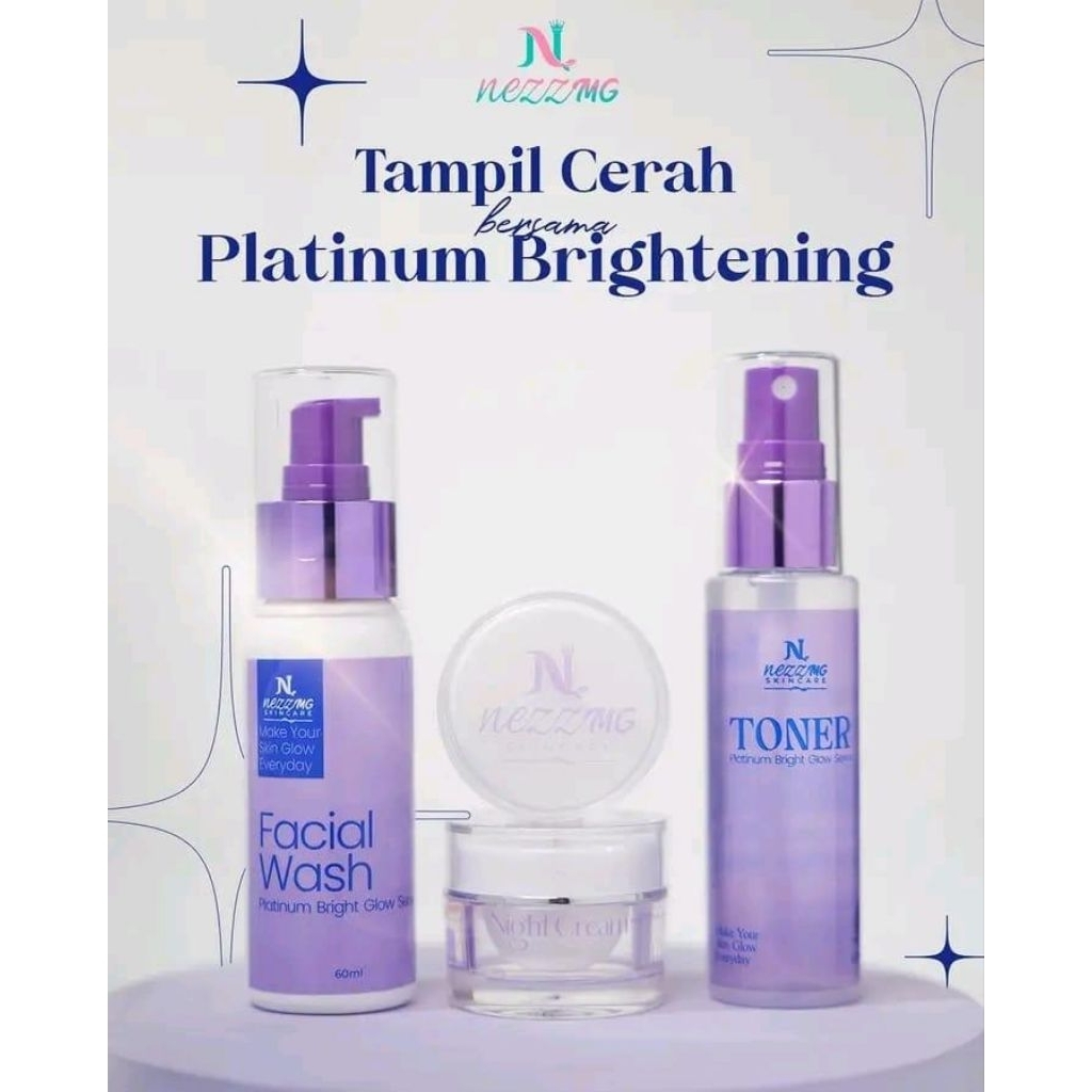 Nezzmg skincare Platinum series| MEMBASMI FLEK HITAM LEBIH GLOWING