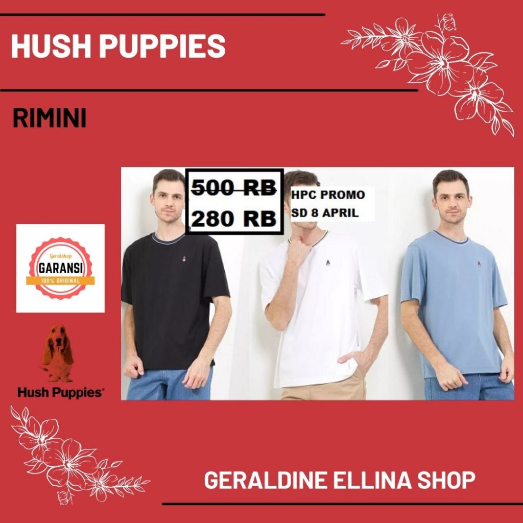 Kaos Hush Puppies men pria original sale seri RIMINI