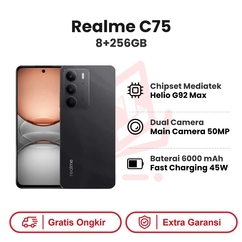 HP REALME C75 8GB/256GB GARANSI RESMI