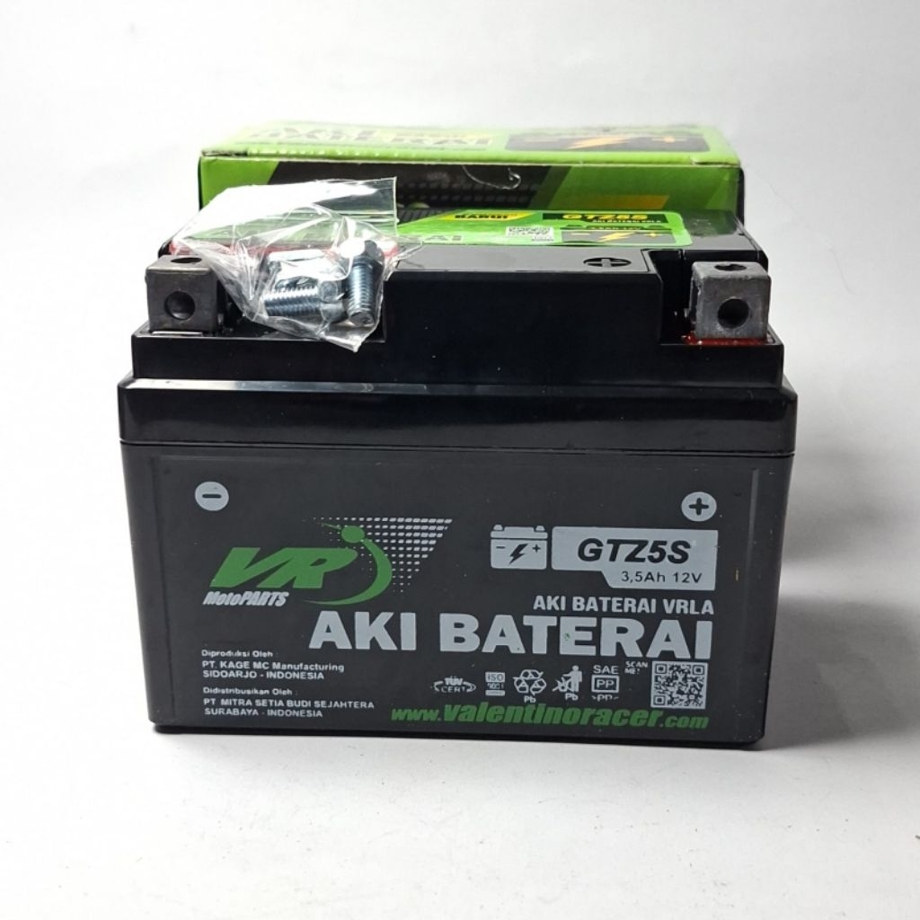 Accu GTZ5S GTZ5MF Full Kering VR MotoPARTS aki baterai VRLA Kharisma Supra 125 karbu fi Blade 110 12