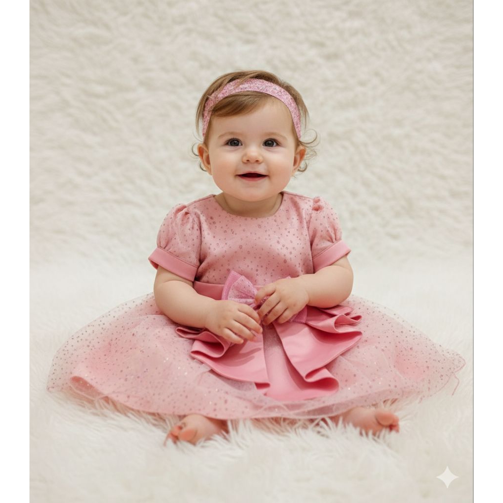 Gaun pesta anak perempuan umur 9-18bulan,gaun bayi perempuan, dress pesta anak perempuan,dress pesta