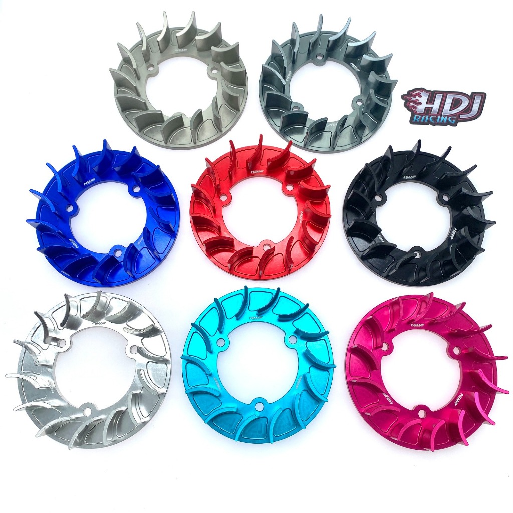 Kipas Magnet Yamaha Mio 5tl 5vv Almunium CNC by HDJ Racing DESAIN BACKWARD PERFORMANCE