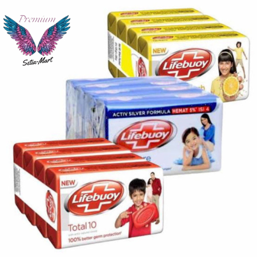 (Paket isi 5 Pcs) Sabun Batang Lifebuoy 60gr Lifebuoy Sabun Batang 60g Isi 5 / Sabun Lifebuoy