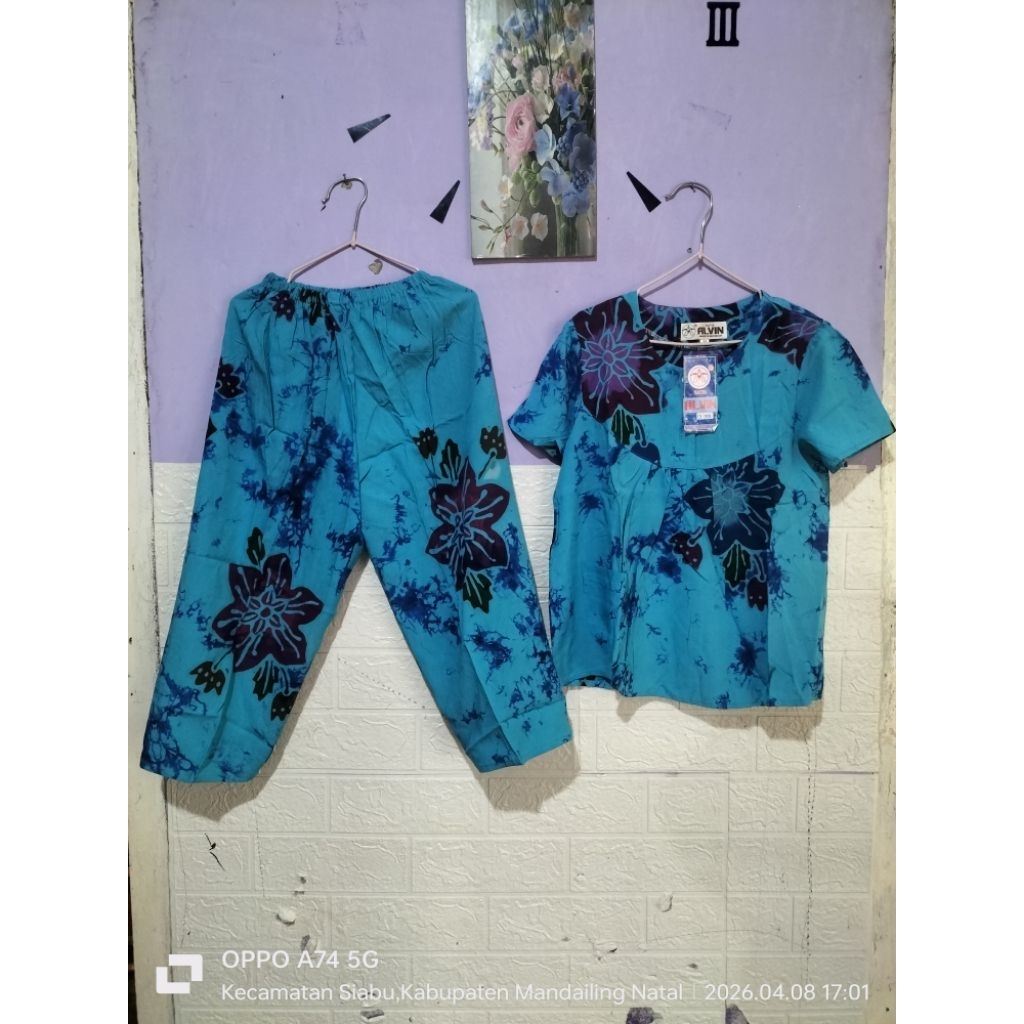 stelan batik Alvin anak ukuran m