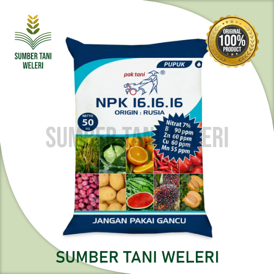 REPACK PUPUK NPK PAK TANI BIRU 16-16-16 - KEMASAN REPACK - 5KG - 10KG - 25KG - PT SAPROTAN UTAMA