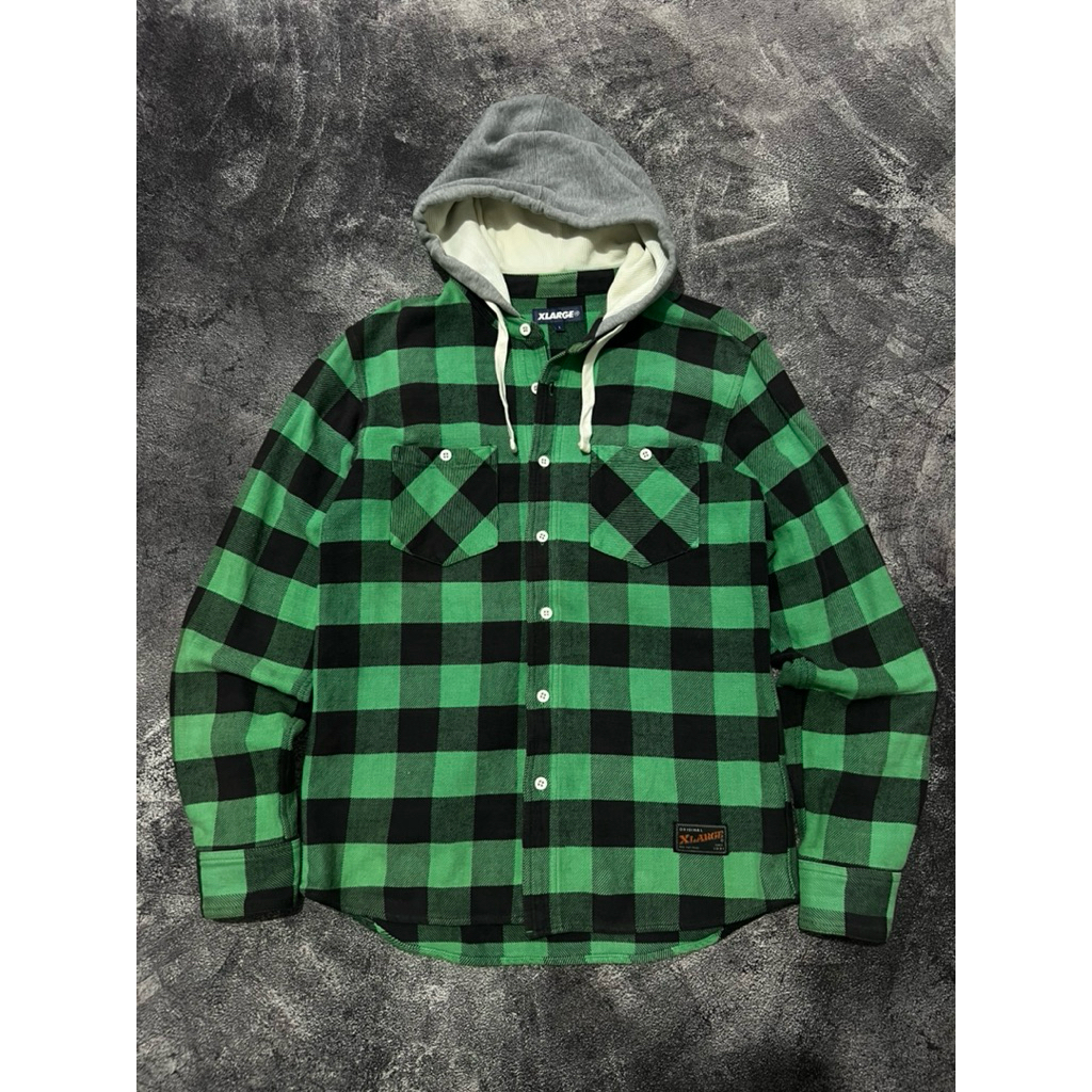XLarge Hooded Flannel Shirt