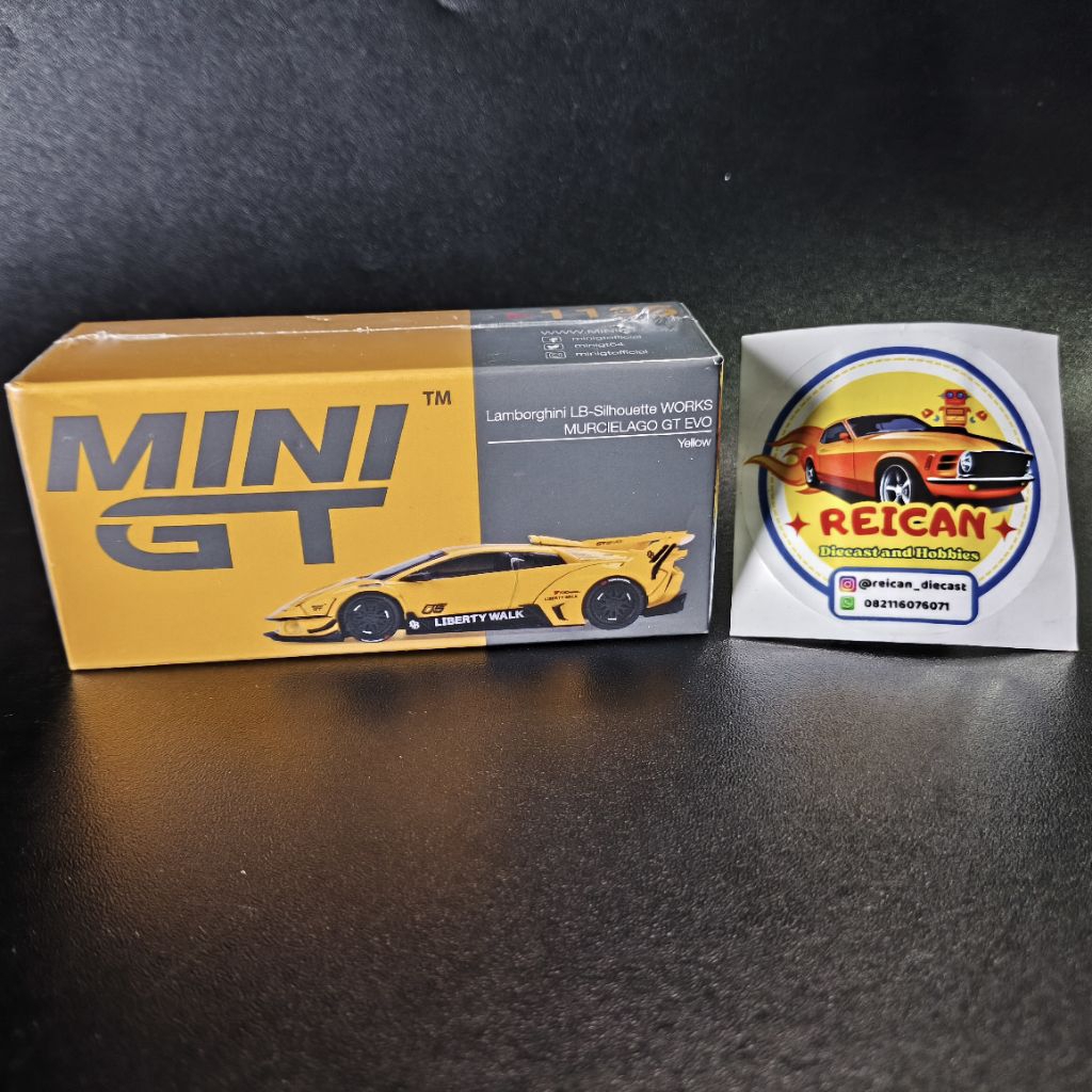 MINI GT - 1135 - LAMBORGHINI LB-SILHOUETTE WORKS | MURCIELAGO GT EVO - YELLOW