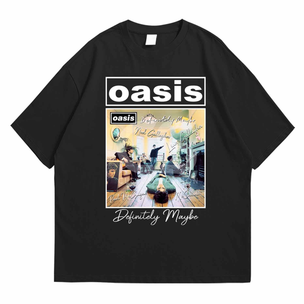 Baju Kaos Band Oasis Definitely Maybe Musik Band