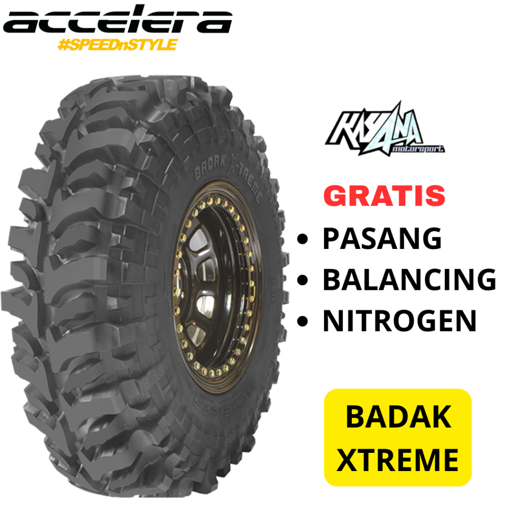 Ban Offroad R14 ACCELERA BADAK XTREME Ukuran 27 8,5 R14 Ban Mobil R14 ACCELERA BADAK