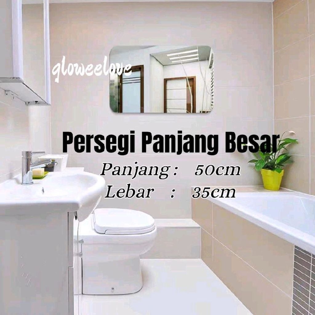 Cermin Dinding Acrylik Stiker Cermin Tempel Cermin Akrilik jumbo Serbaguna