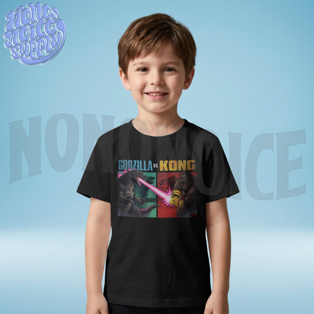 Kaos Anak Godzilla vs Kong Terbaru / Tshirt Baju Anak Godzilla vs King Kong