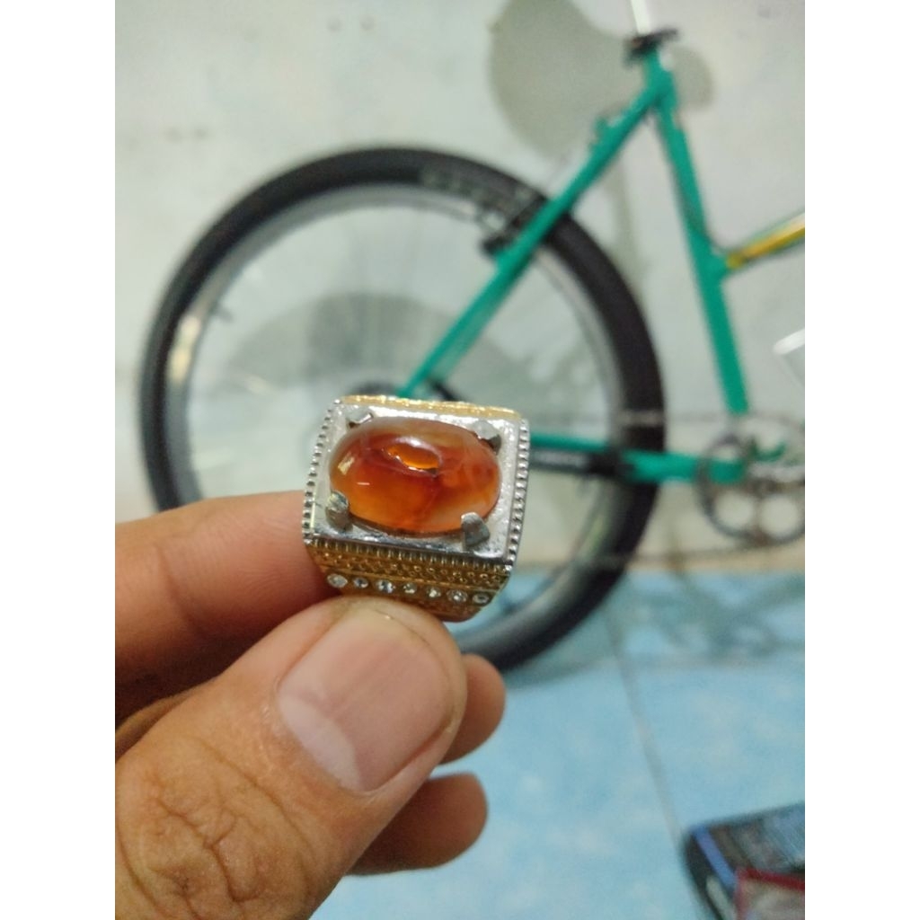 cincin batu combong batu jangek asli batu