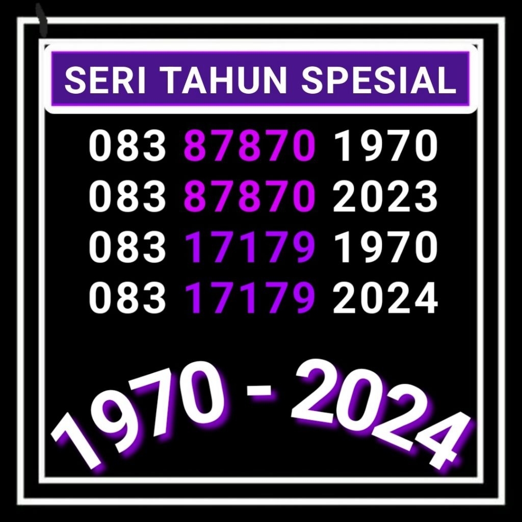 SERI TAHUN SPESIAL AXIS MULAI 1970 - 2025
