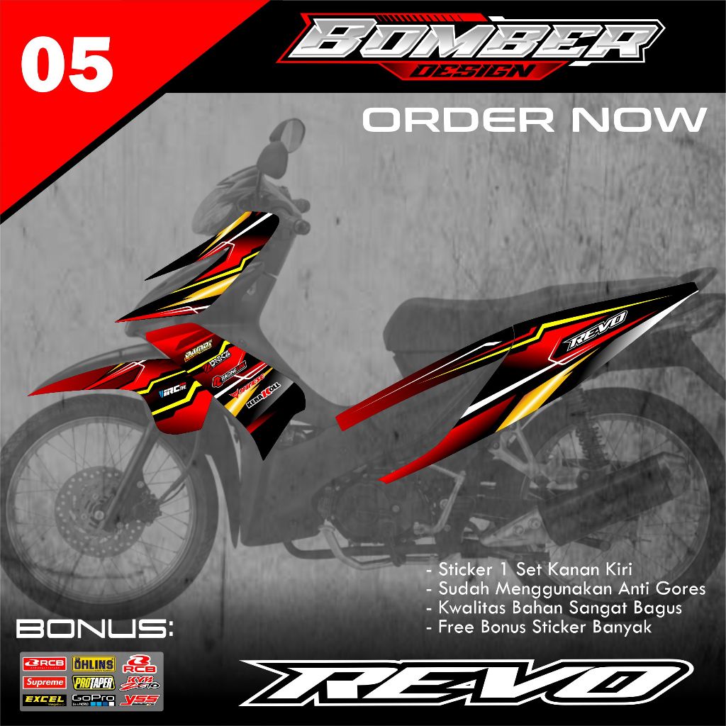 Stiker Striping List Variasi Motor Revo Absolute - Sticker Striping Motor Revo Absolute BMB.05