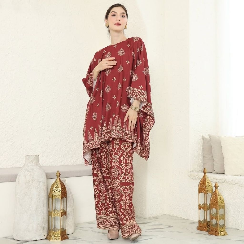 Baju Setelan Wanita | Setelan Merah | Setelan Maroon | Setelan Modern | Setelan Premium | Setelan Ju