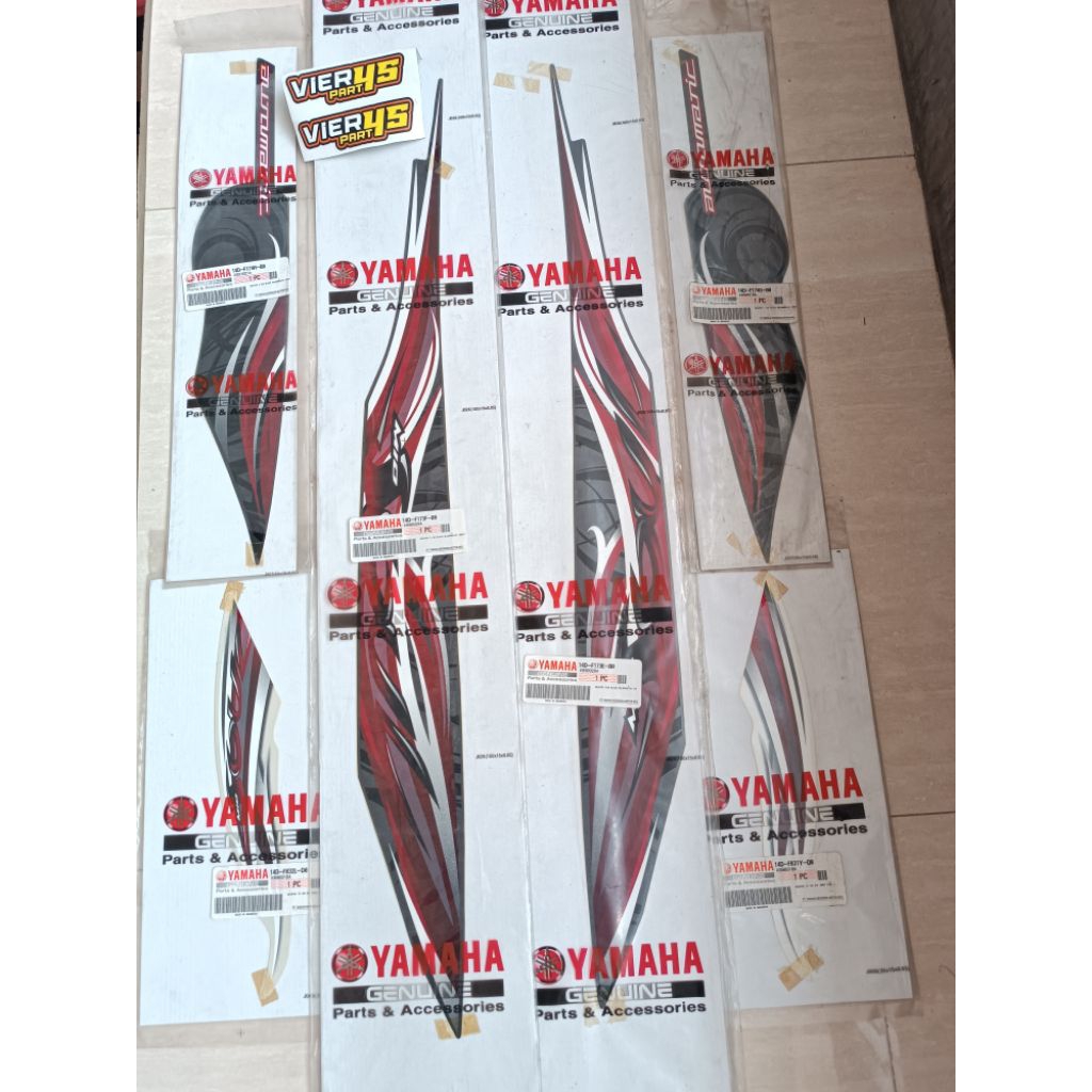 Striping stiker body mio soul putih karbu 2009 original