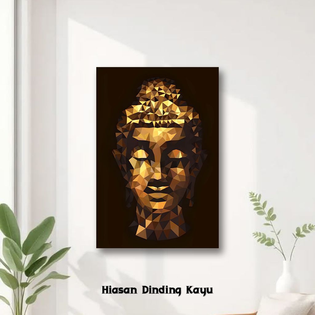 HIASAN DINDING BUDDHA SAKYAMUNI / PAJANGAN DEKORASI DINDING BUDDHA / LUKISAN BUDDHA BD002D