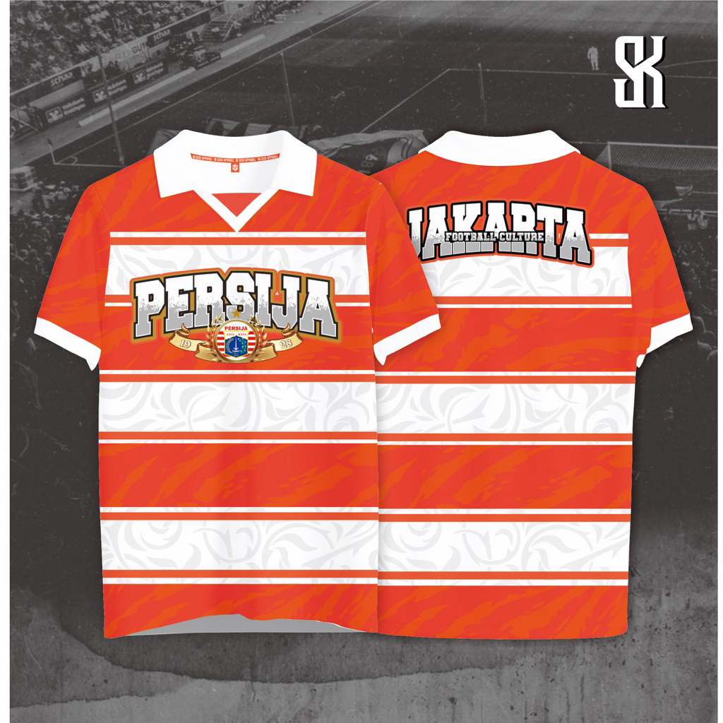 SK Apparel - Jersey Vintage Persija / Jersey Supporter Persija Jakarta / Jersey Retro Unisez Sport O