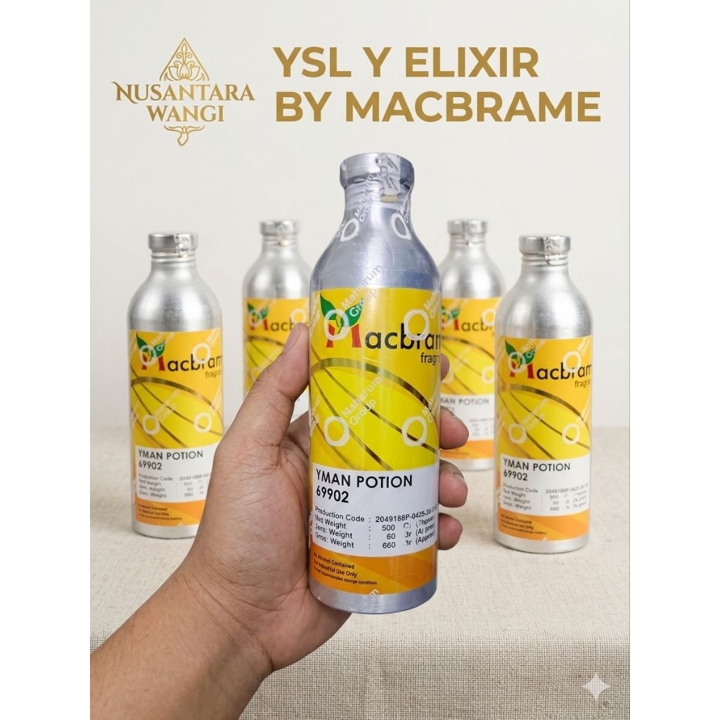 YMAN POTION MACBRAME / BIBIT PARFUM YSL Y ELIXIR BY MACBRAME / BIBIT PARFUM MURNI SEGEL PABRIK / NUS