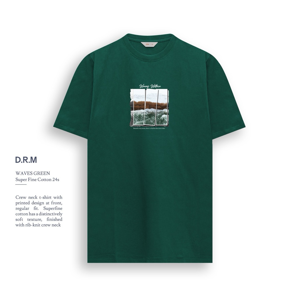 tshirt wave green ~ d.r.m wear | kaos drm