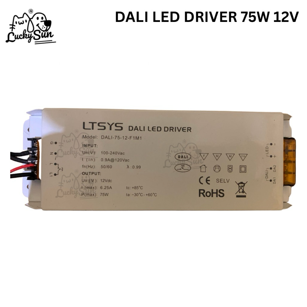 DALI LED DRIVER 12V 75W LTECH / LTSYS / EUCHIPS Dimmable Power Supply Flicker Free Original