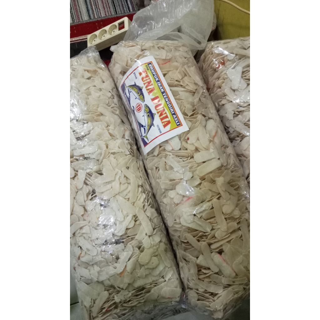 kerupuk ikan tenggiri/kerupuk mentah ikan super 1kg murah