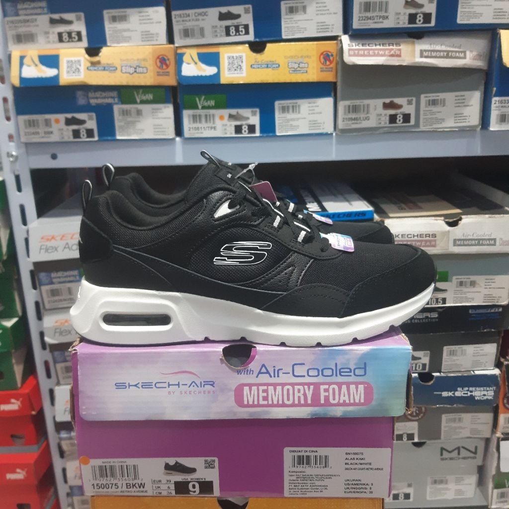 SEPATU WANITA LIFESTYLE SKECHERS SKECH-AIR -ringan dengan memory foam lebih comfort