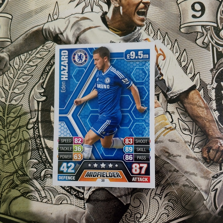 Kartu Bola Topps Match Attax 2013/14 Eden Hazard Chelsea