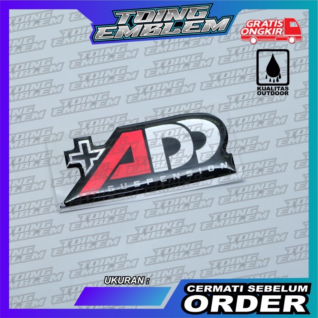 emblem timbul add suspension / sticker timbul add suspension / sticker shock add suspension