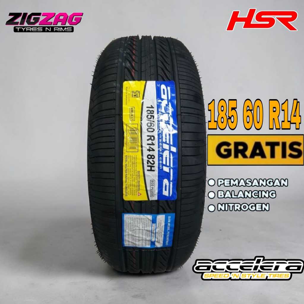 Ban Mobil Ukuran 185 60 R14 ACCELERA ECO PLUSH-Ban 185 60 Ring 14 Berkualitas Murah