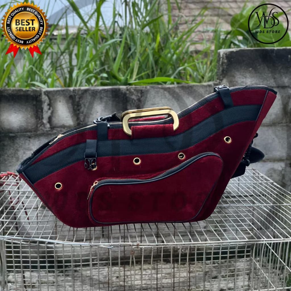 TAS KISO AYAM BANGKOK BAHAN BULU BELUDRU PREMIUM IMPORT TAS SELEMPANG KISO AYAM PETARUNG