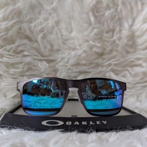 Kacamata Original Oakley Holbrook Metal Matte Gunmetal w/ Prizm Sapphire Polarized 004123 07