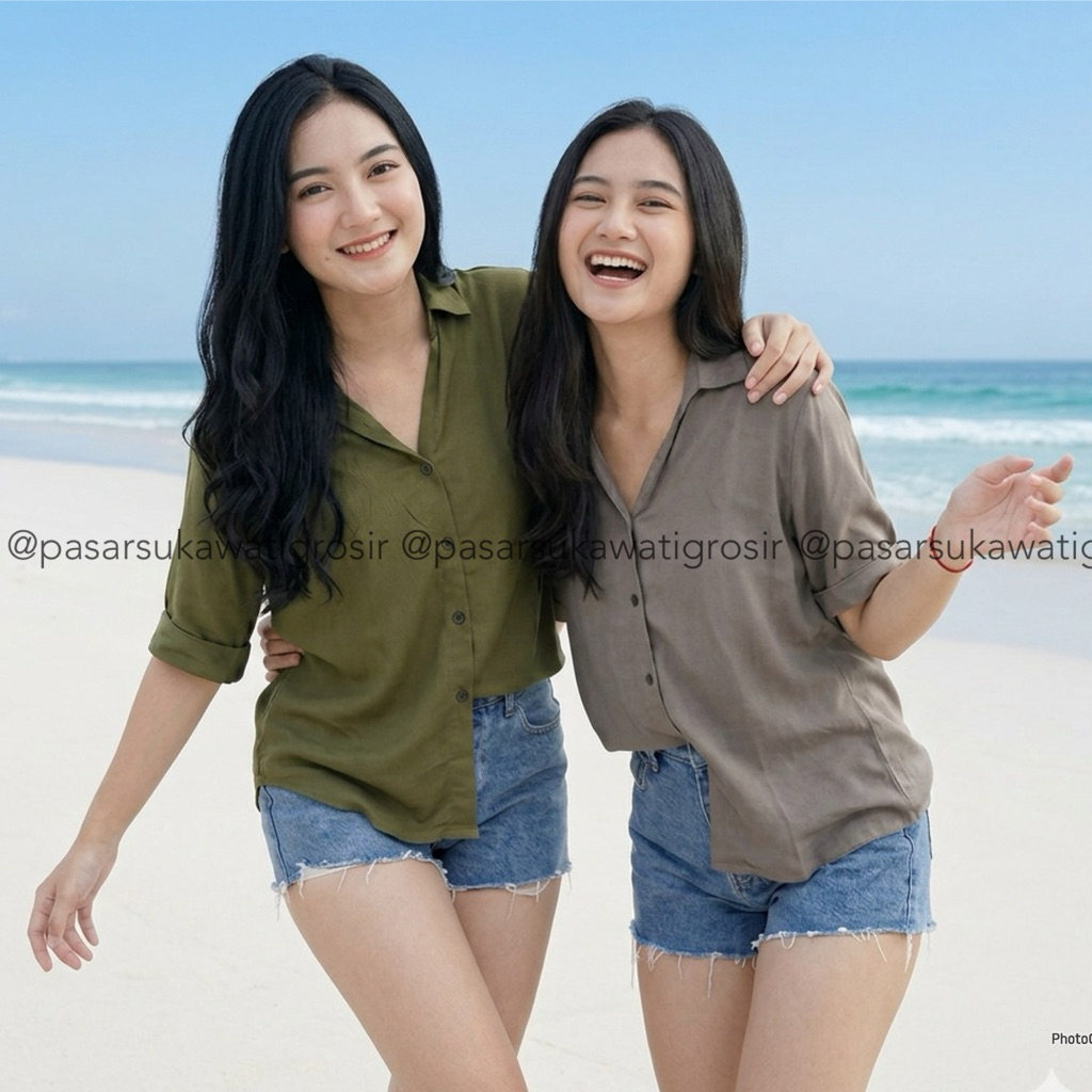 KEMEJA WANITA CASUAL JALAN SANTAI RAYON ADEM | KEMEJA KULIAH KERJA