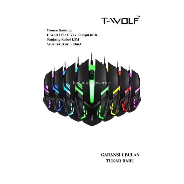 Mouse Kabel Gaming/Mouse Gaming LED 7 Lampu RGB Gaming Mouse [mart_home]