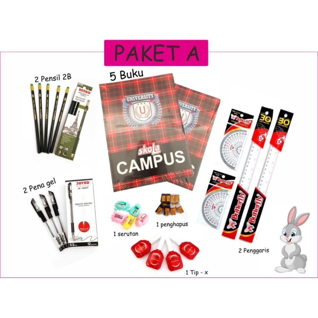 ( PROMO PAKET SEKOLAH ) Buku dan Alat Tulis lengkap