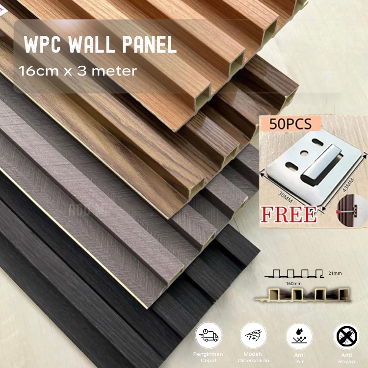 WPC Wall Panel 3M WallPanel PVC Dinding Dekorasi WPC Panel Dinding Anti Rayap PVC