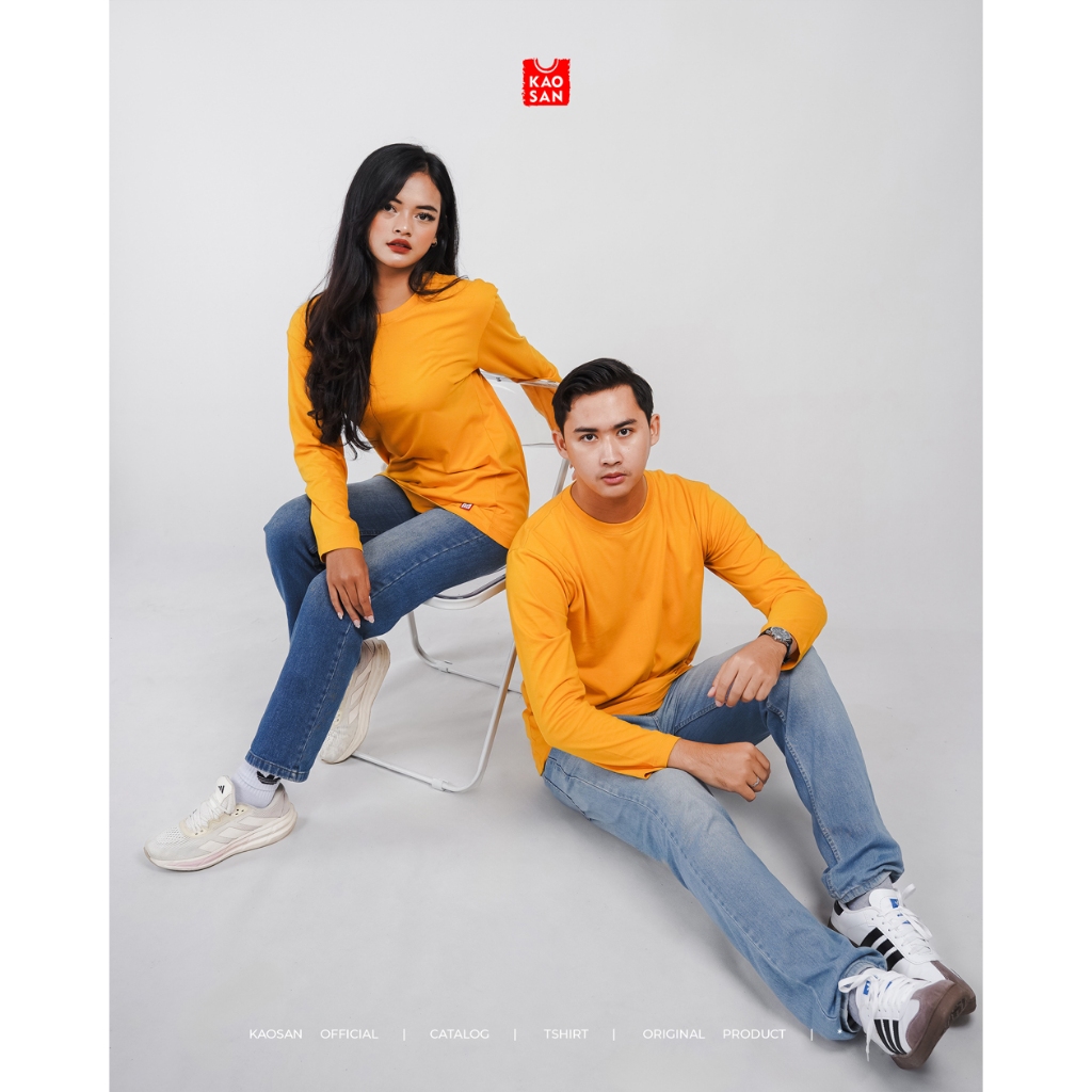 KAOS POLOS KUNING KUNYIT - KAOS POLOS PRIA DAN WANITA - KAOSAN OFFICIAL