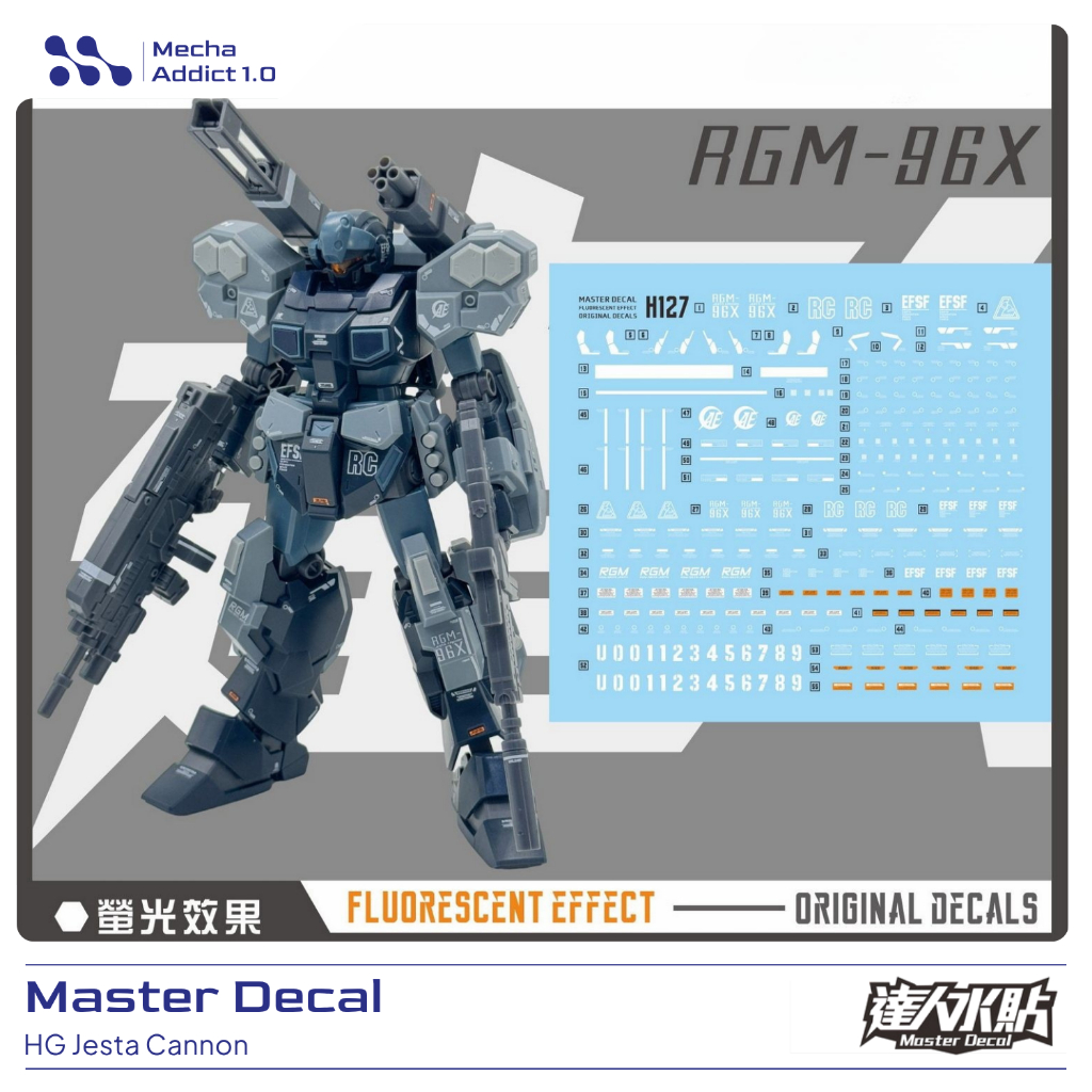 Water Slide Decal HG Jesta Cannon By Master Decal