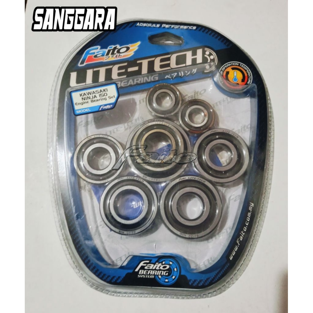 Laher Bearing Mesin Set Kruk As Rasio Kawasaki Ninja R RR Faito