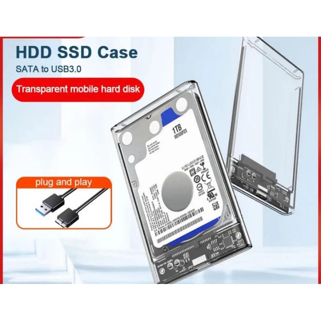 Cassing HDD external  2.5 USB 3.0 Transparan